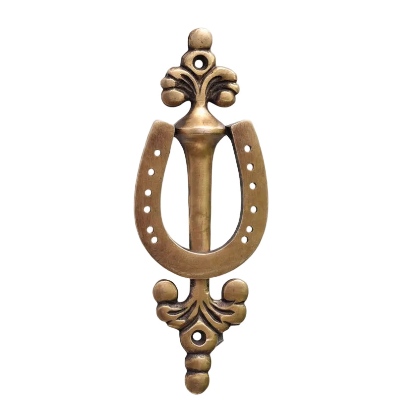 1 Piece Brass Horse Shoe Stylish Vintage Door Knocker