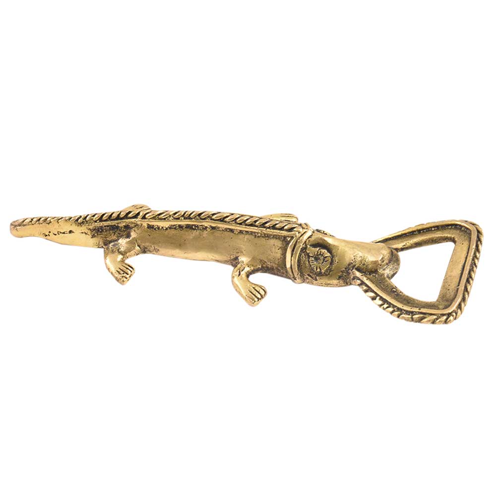 Brass Crocodile Bottle Opener