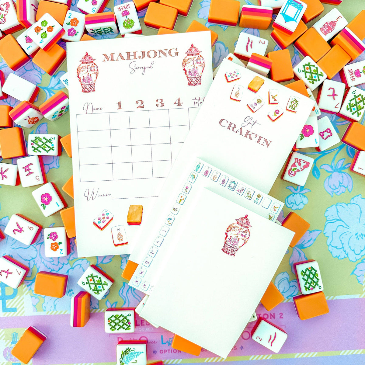 Sunset Mahjong Tiles "Get Crak'in" Listpad