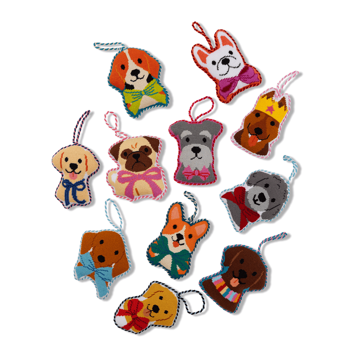 Needlepoint Icon Ornament - Poodle