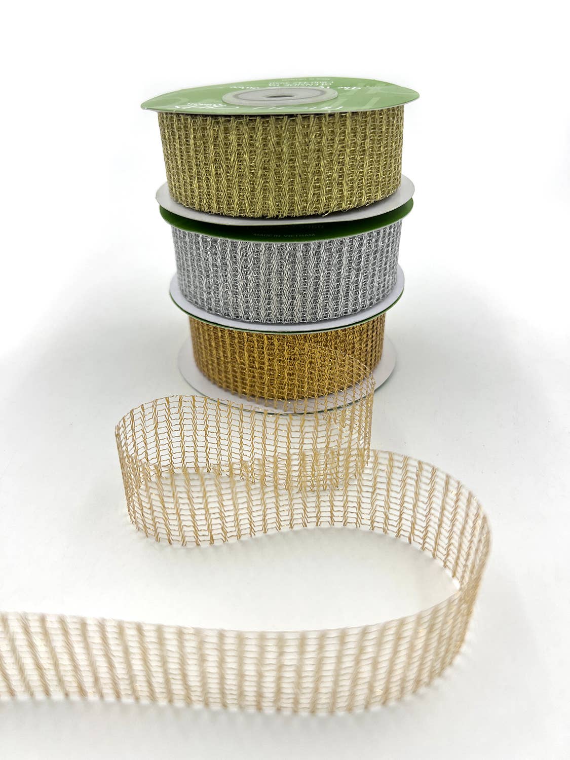 1" Copper Loose Weave Metallic Knit Net