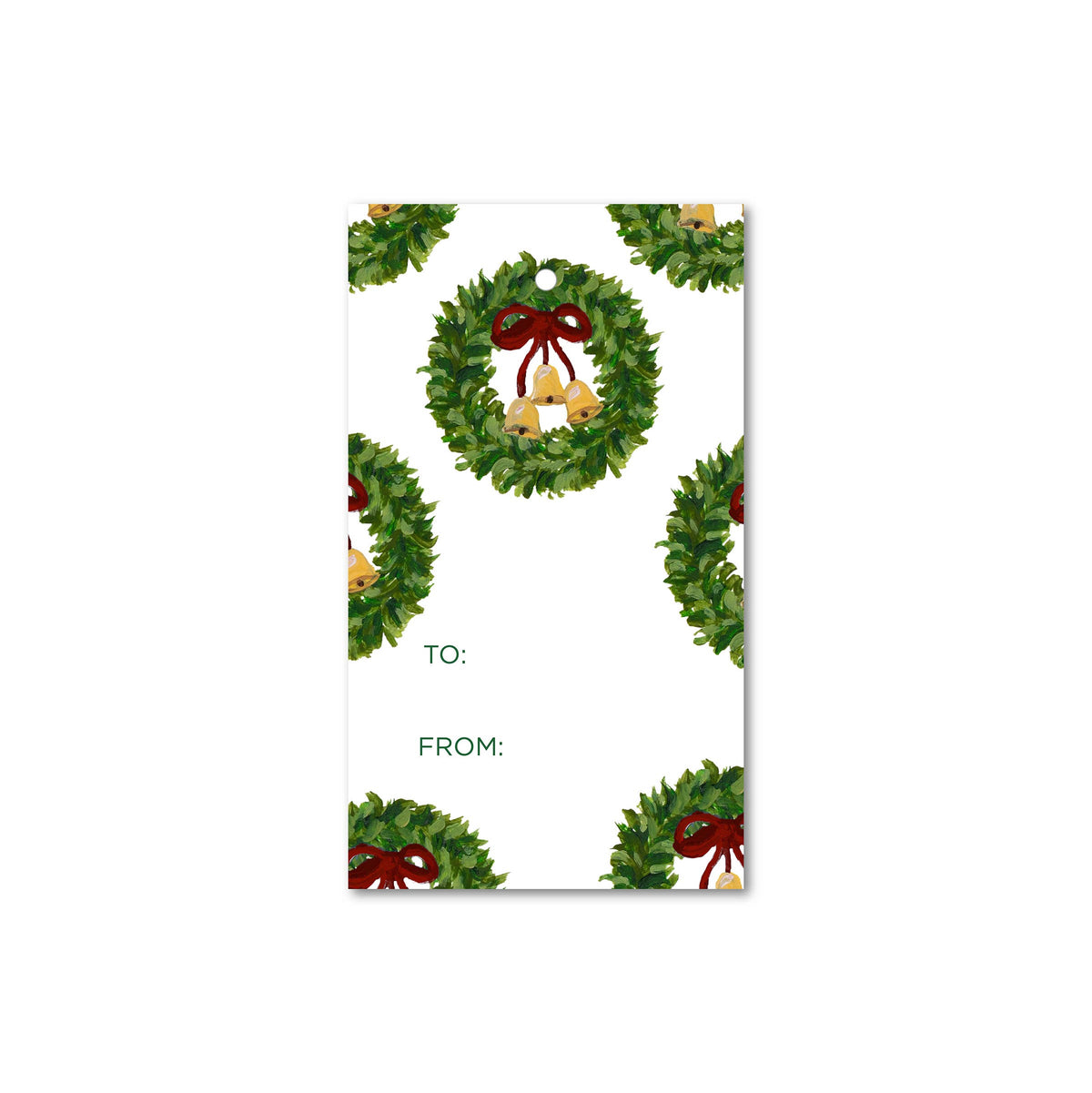 Christmas Wreaths Red Gift Tags