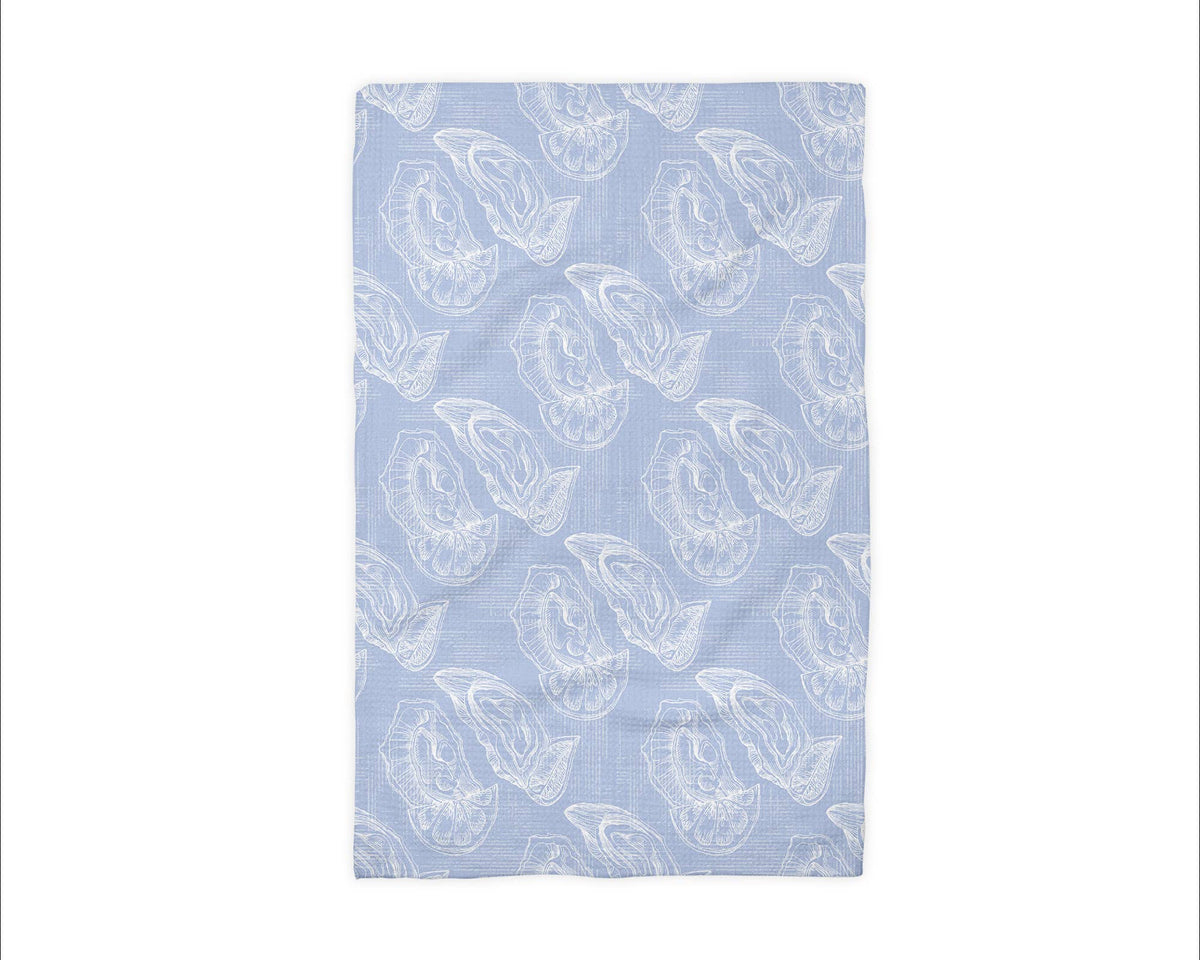Oyster Shell Nautical Coastal Beach Ocean Kitchen Towel