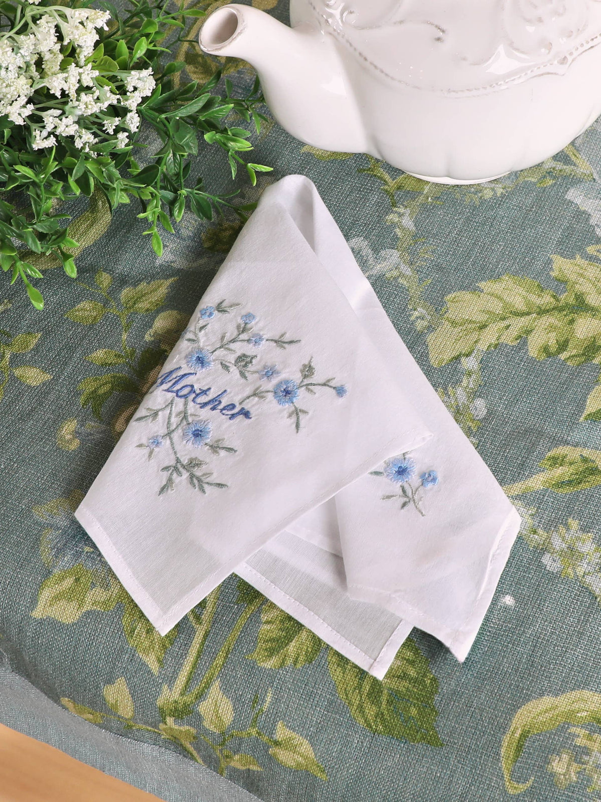 Mother Embroidered Envelope Hankie