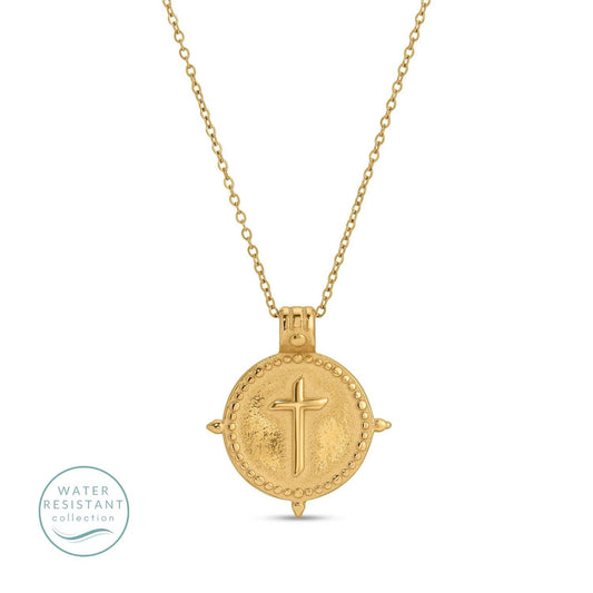 Vintage Vibe Cross Pendant - Water-Resistant