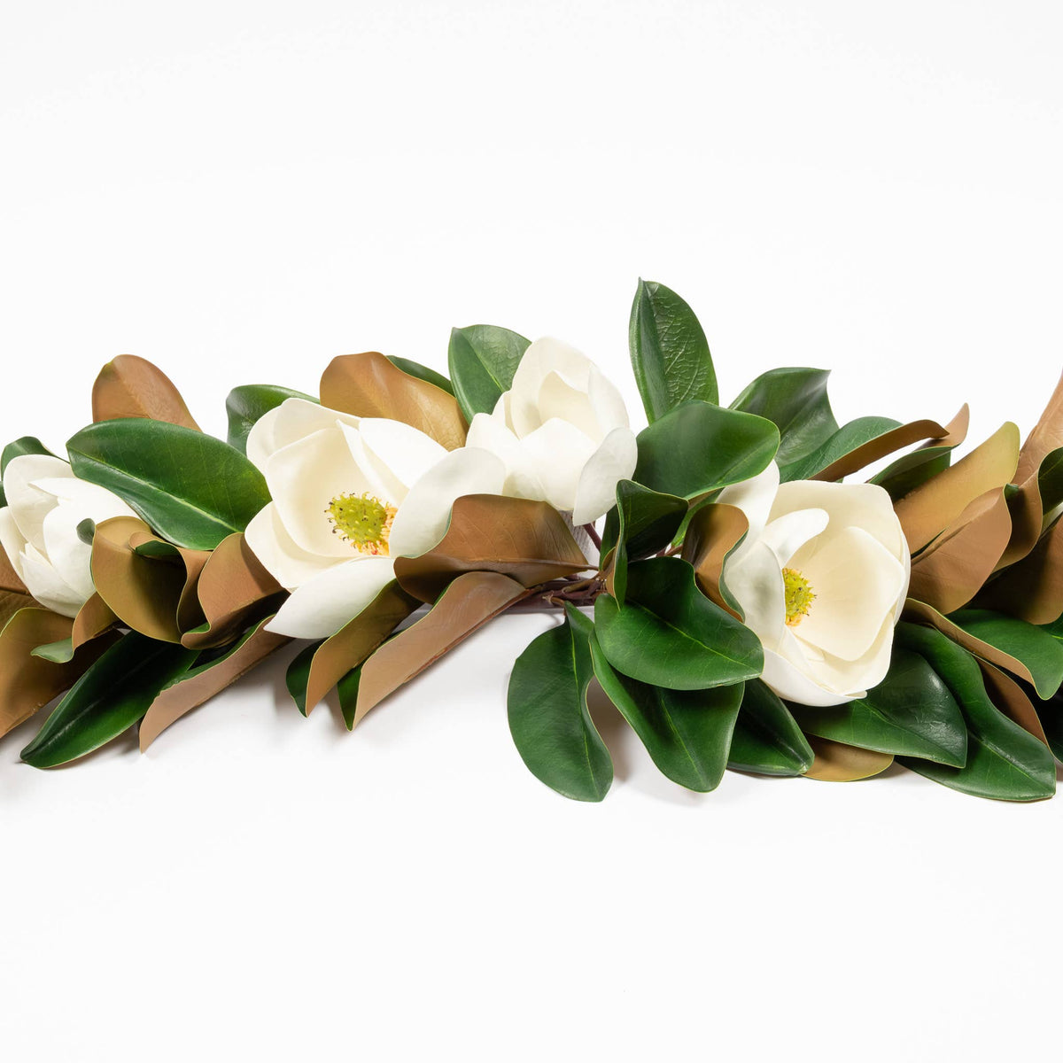 Magnolia Leaf And Flower Swag - 32 Inch