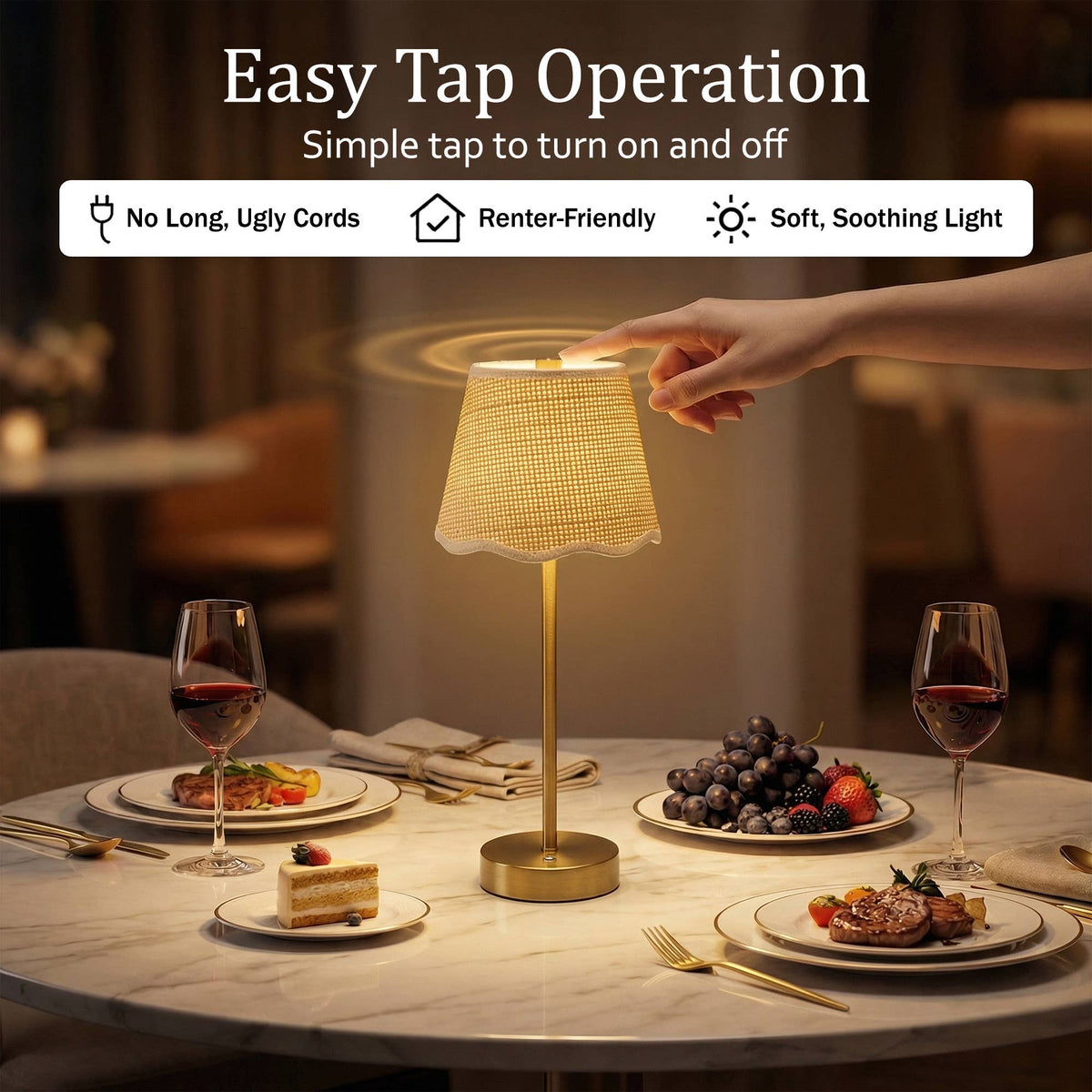 Table Lamp – Raffia White Scallop, Plain Stem