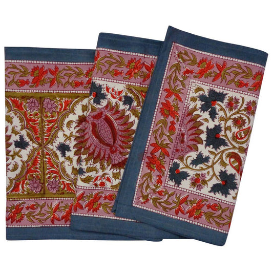 Birds Of Paradise Block Print Table Runner