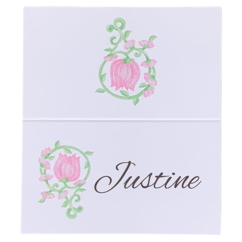 Garden and Vine - Pink Place Cards