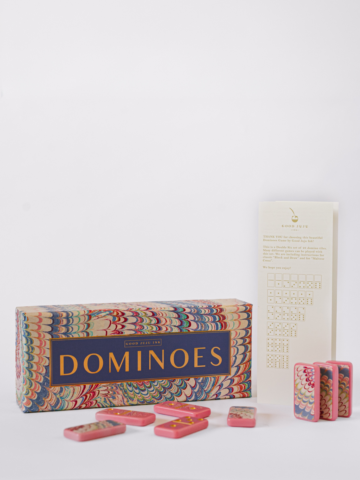 Marbled Colors Domino Set