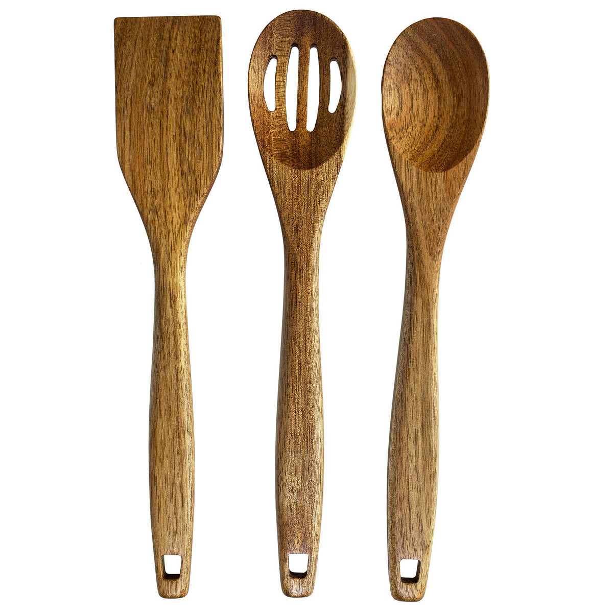 TB Home 3-Piece Acacia Wood Cooking Utensil Set