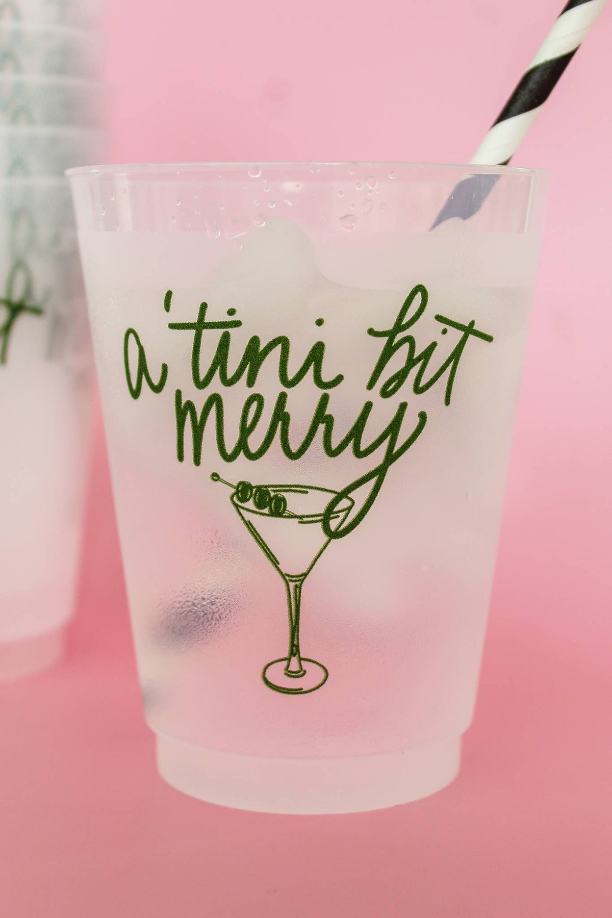A 'Tini Bit Merry Christmas Party Cup | Set of 8 16 oz Cup