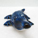 Mini Ceramic Porcelain Delft Blue Alligator Magnet