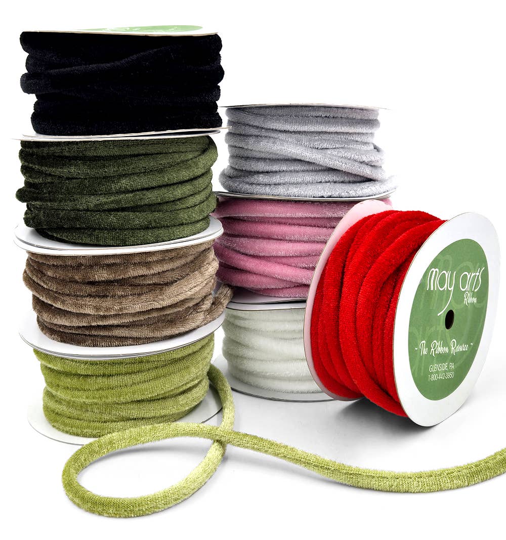 1/4" Forest Green Velvet Piping
