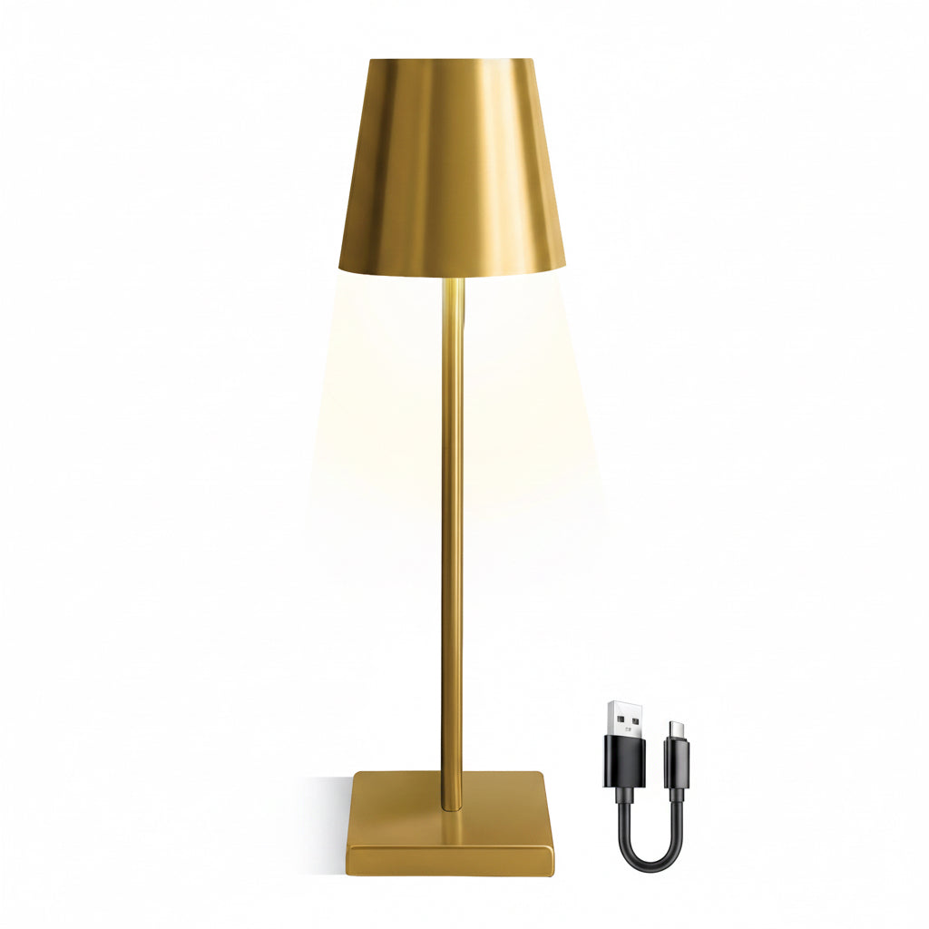 Bell + Howell by Design Nora Gold Modern Dimmable Table Lamp