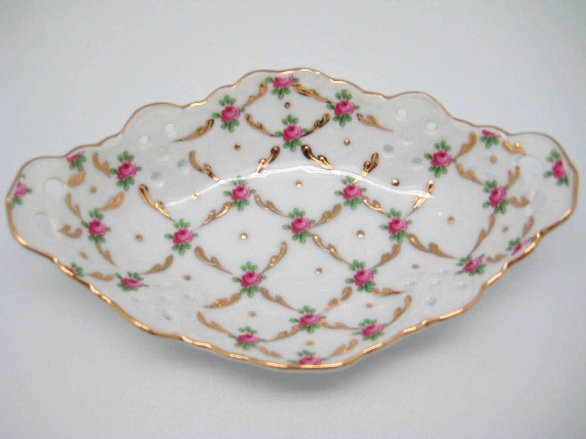Victorian Desert Rose Dish Jewelry Box