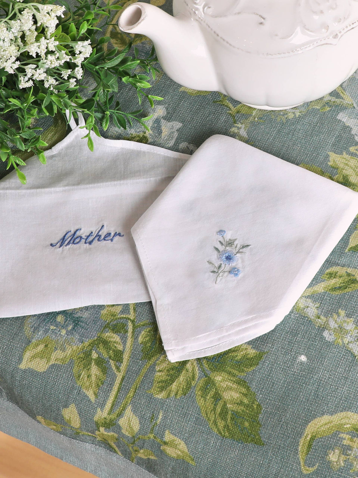 Mother Embroidered Envelope Hankie