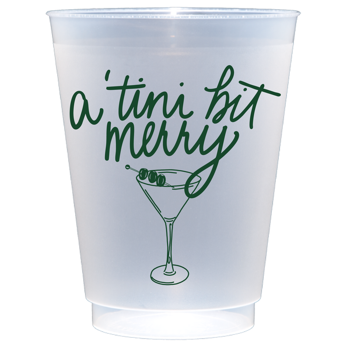 A 'Tini Bit Merry Christmas Party Cup | Set of 8 16 oz Cup