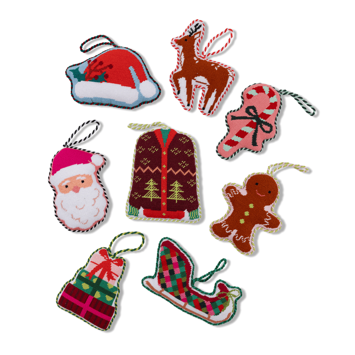 Needlepoint Icon Ornament - Present