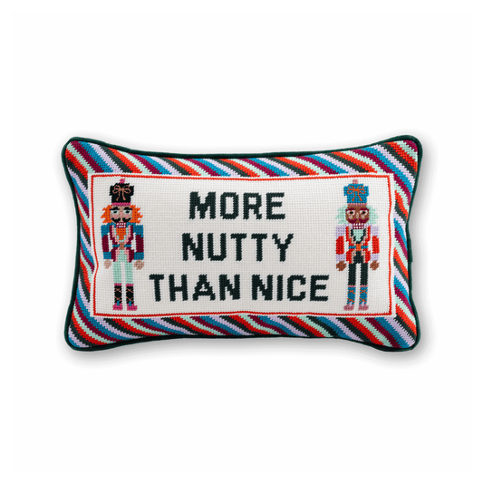 More Nutty Needlepoint Pillow