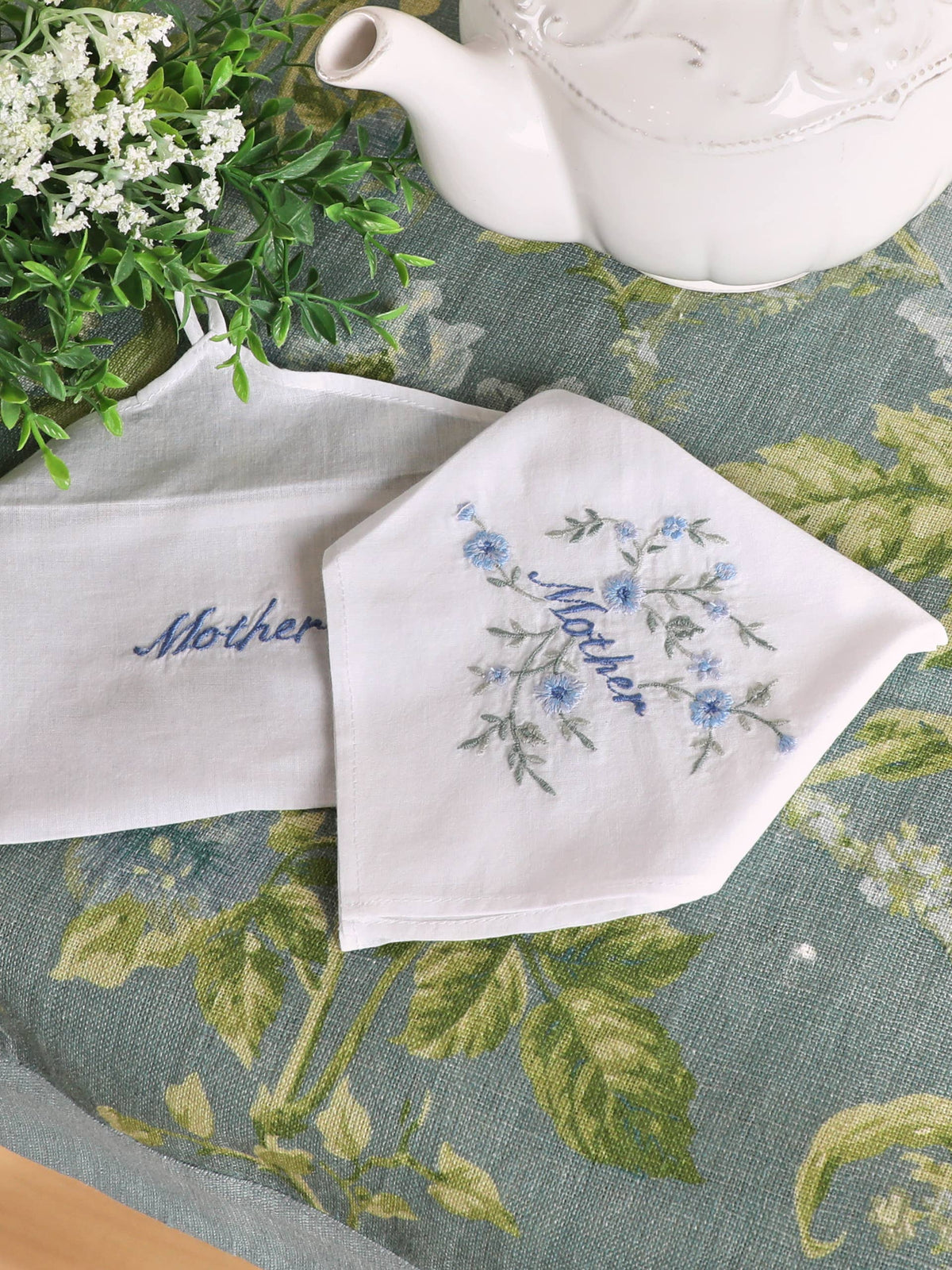 Mother Embroidered Envelope Hankie