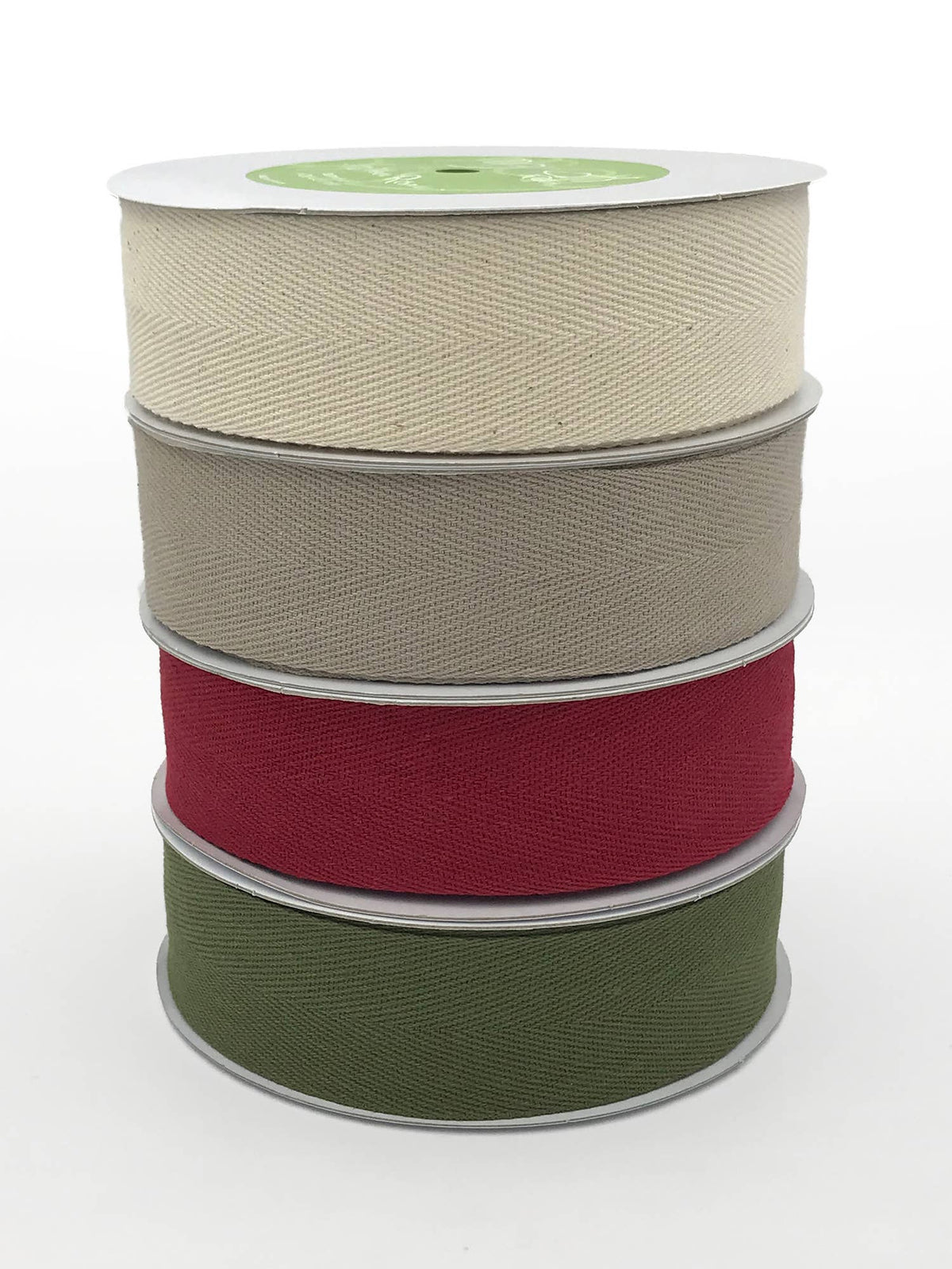 1.5" Olive 100% Cotton Classic Medium Weight Twill Ribbon