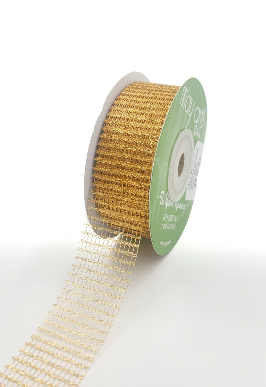 1" Copper Loose Weave Metallic Knit Net