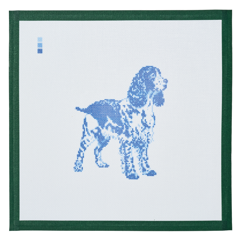 PRE-ORDER || Vintage Blue Toile Springer Spaniel
