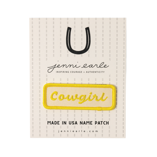"Cowgirl" Vintage Inspired Iron On Name Patch
