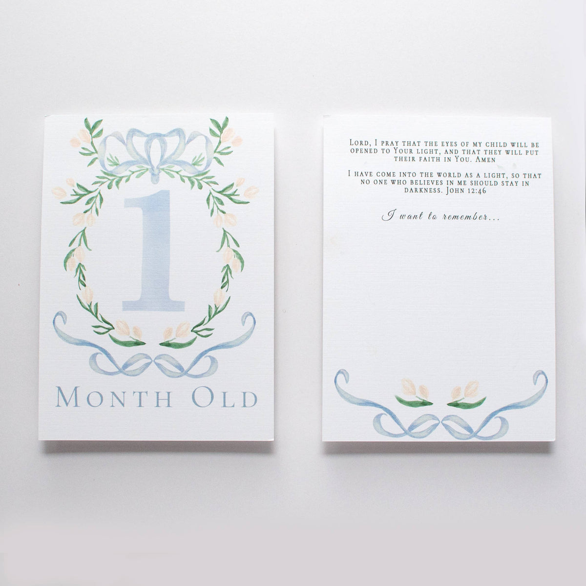Baby Milestone Scripture Cards for Memory Keeping