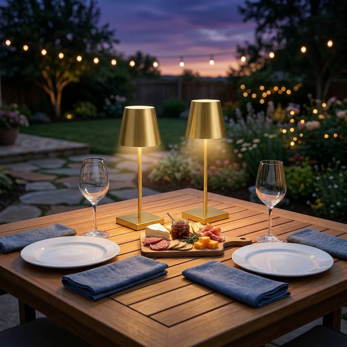 Bell + Howell by Design Nora Gold Modern Dimmable Table Lamp