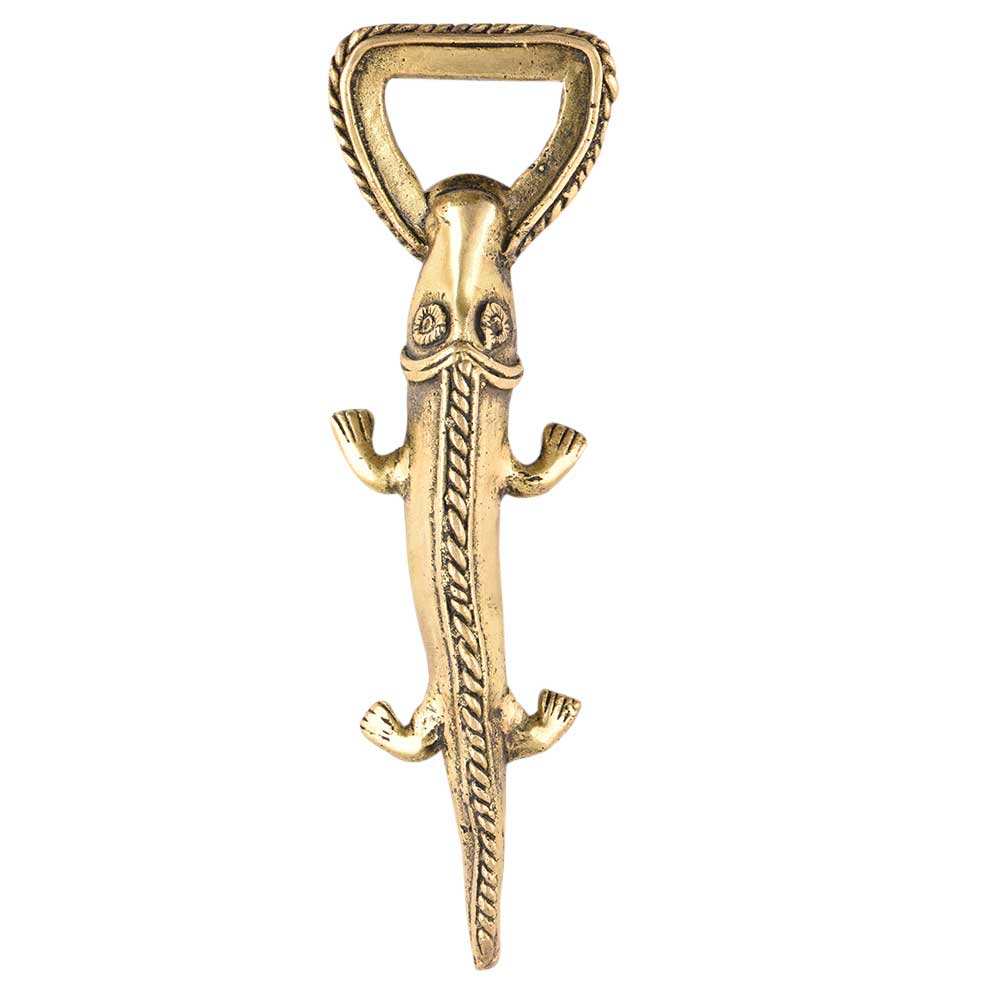 Brass Crocodile Bottle Opener