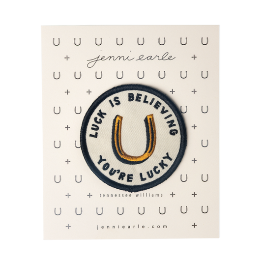 "Good Luck" Embroidered Vintage Inspired IronOn Patch