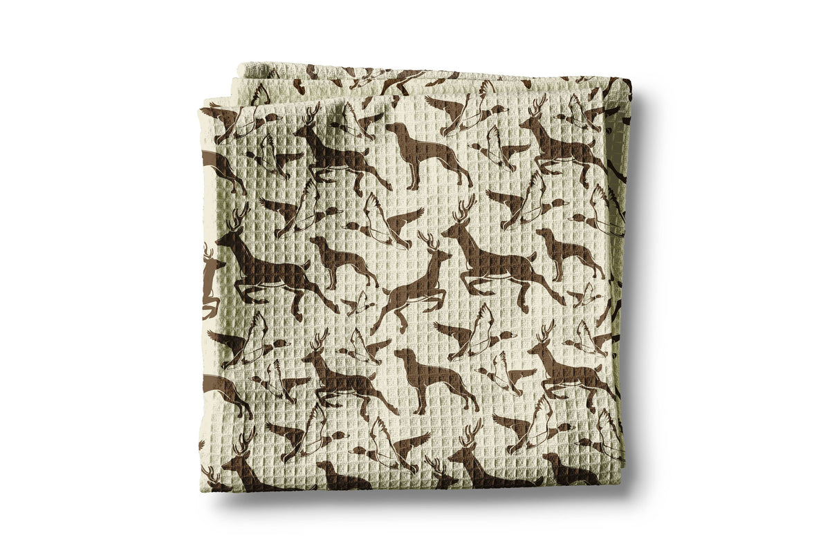 Deer Hunting Wilderness Mountain Hunter Rustic Kitchen Towel