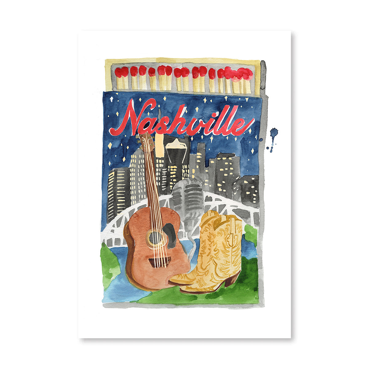 Nashville Matchbook Art Print